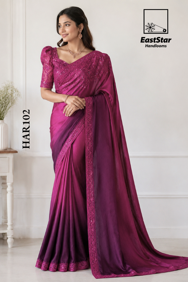 Magenta Indian Wedding Saree HAR102 Magenta Indian Wedding Saree HAR102