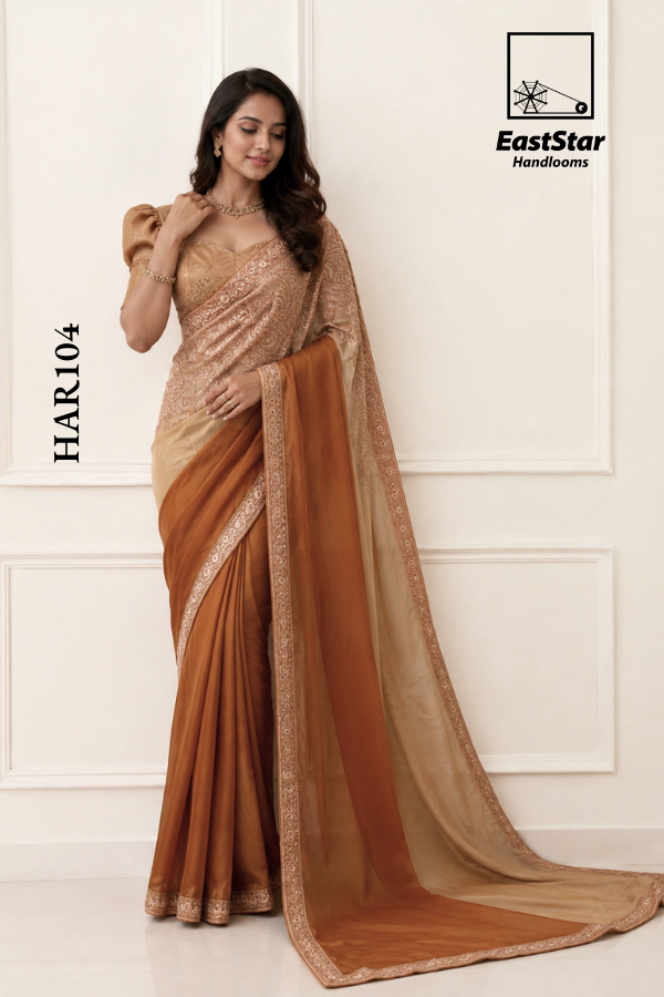 Caramel Brown  Indian  Saree HAR104