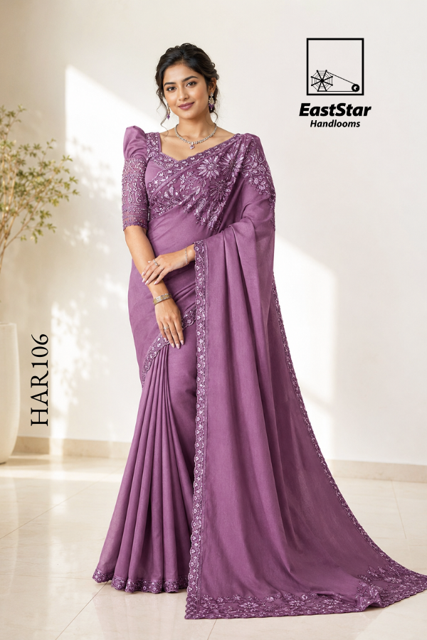 Mauve Pink Indian Wedding Saree HAR106 Mauve Pink Indian Wedding Saree HAR106