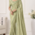 Soft Pastel Sage Green  Indian Wedding Saree HAR113