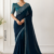 Peacock Blue Indian Wedding Saree HAR123