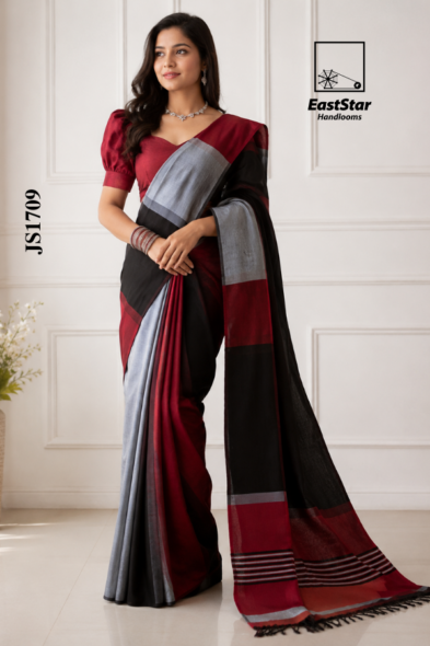 Colour Full Handloom Silk Saree JS1709