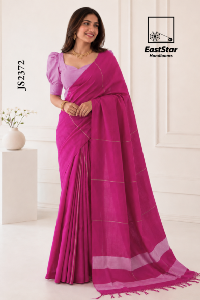 Pink Handloom  Silk Saree JS2372