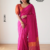 Magenta-Pink Handloom  Silk Saree JS2385