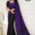 Deep Purple Black Handloom Silk Saree JS4155