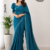 Teal Blue  Handloom  Silk Saree JS4630