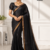 Black Handloom Silk  Saree JS4632