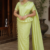 Lime Green Handloom Silk Saree JS4654