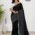 Black Handloom Silk Saree JS4685