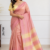 Peach-Pink  Handloom Silk Saree JS4700