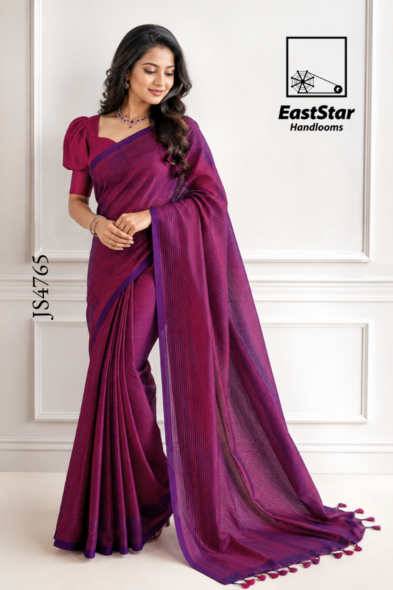 Magenta Handloom Silk Saree JS4765