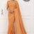 Peach-Orange Handloom Silk Saree JS4767