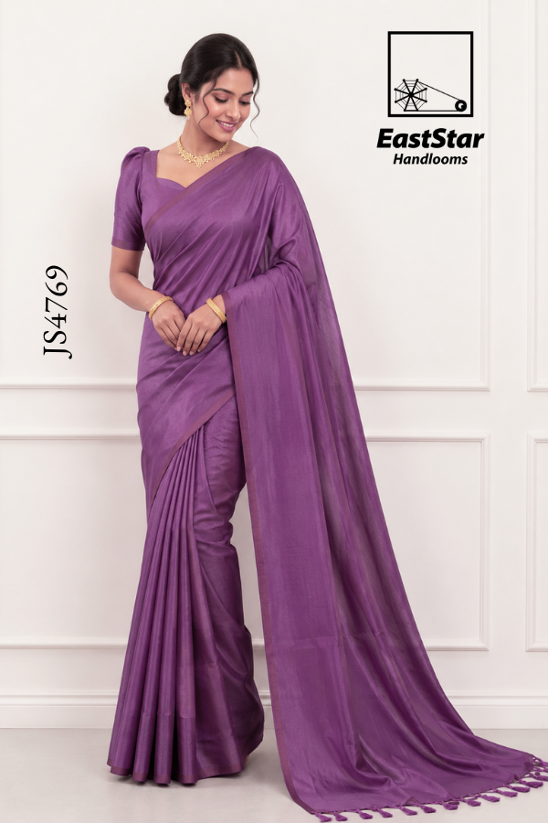 Mauve-Purple Handloom Silk Saree JS4769 Mauve-Purple Handloom Silk Saree JS4769