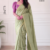 sage green Handloom Silk Saree JS4773