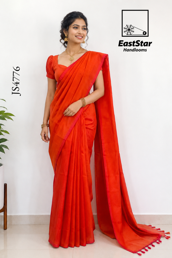 Coral Handloom Silk Saree JS4776 Coral Handloom Silk Saree JS4776