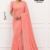 Soft Peach Handloom Silk Saree JS4777