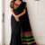 Black  Handloom Cotton Saree PUC1025