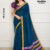 Deep Teal Blue Handloom Cotton Saree PUC1026