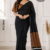 Black Handloom Cotton Saree PUC1036